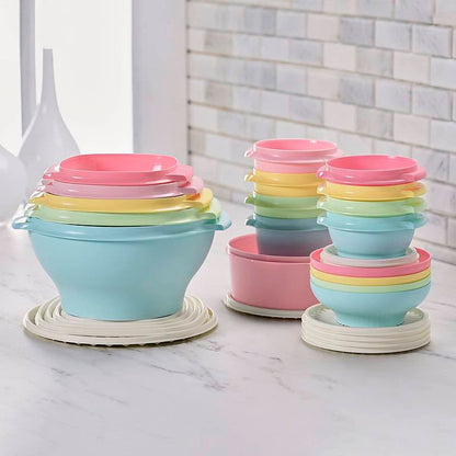 Tupperware Vintage Servalier Bowl | 32-Piece Set